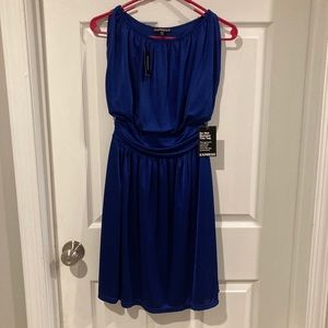Express, blue above the knee dress